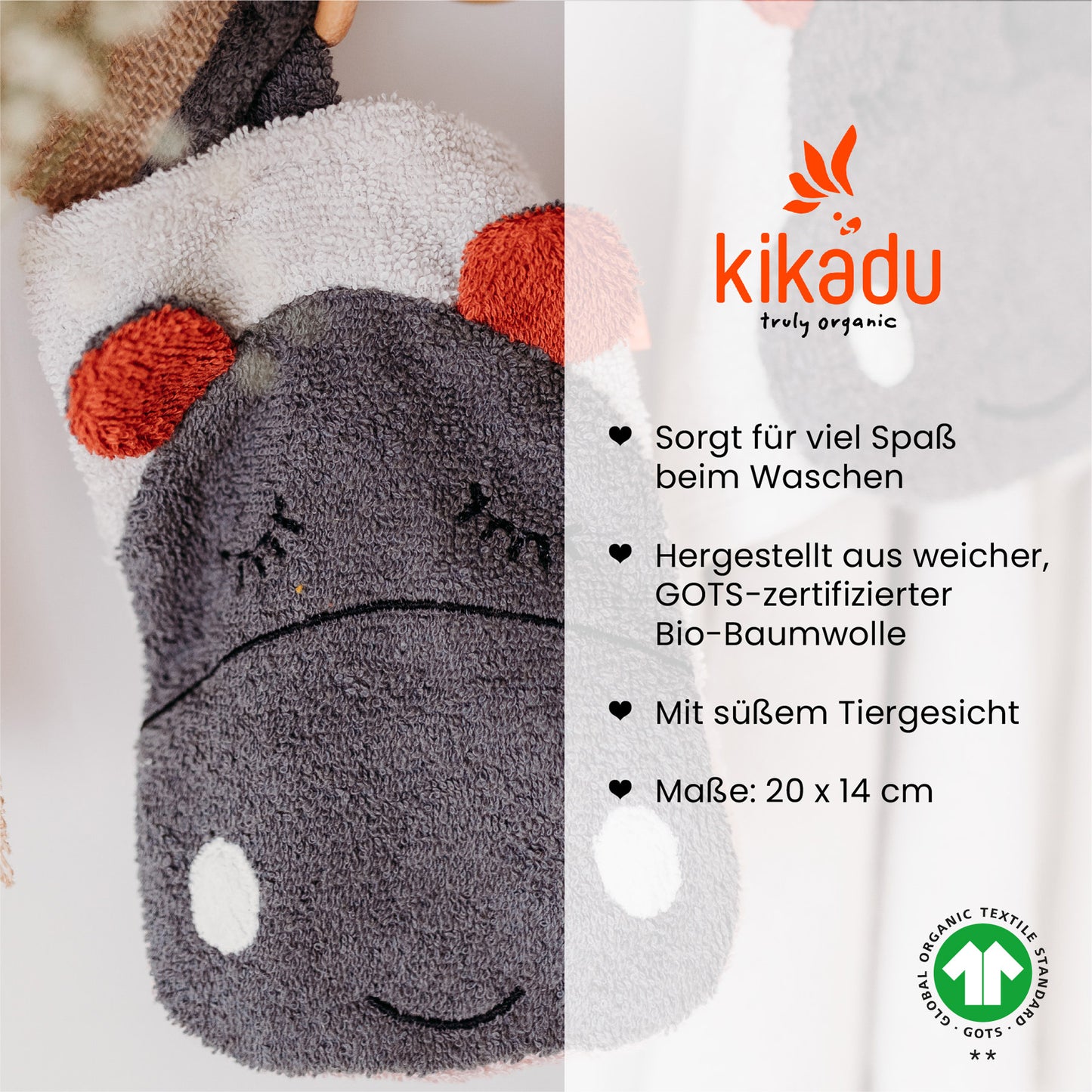Waschlappen Hippo