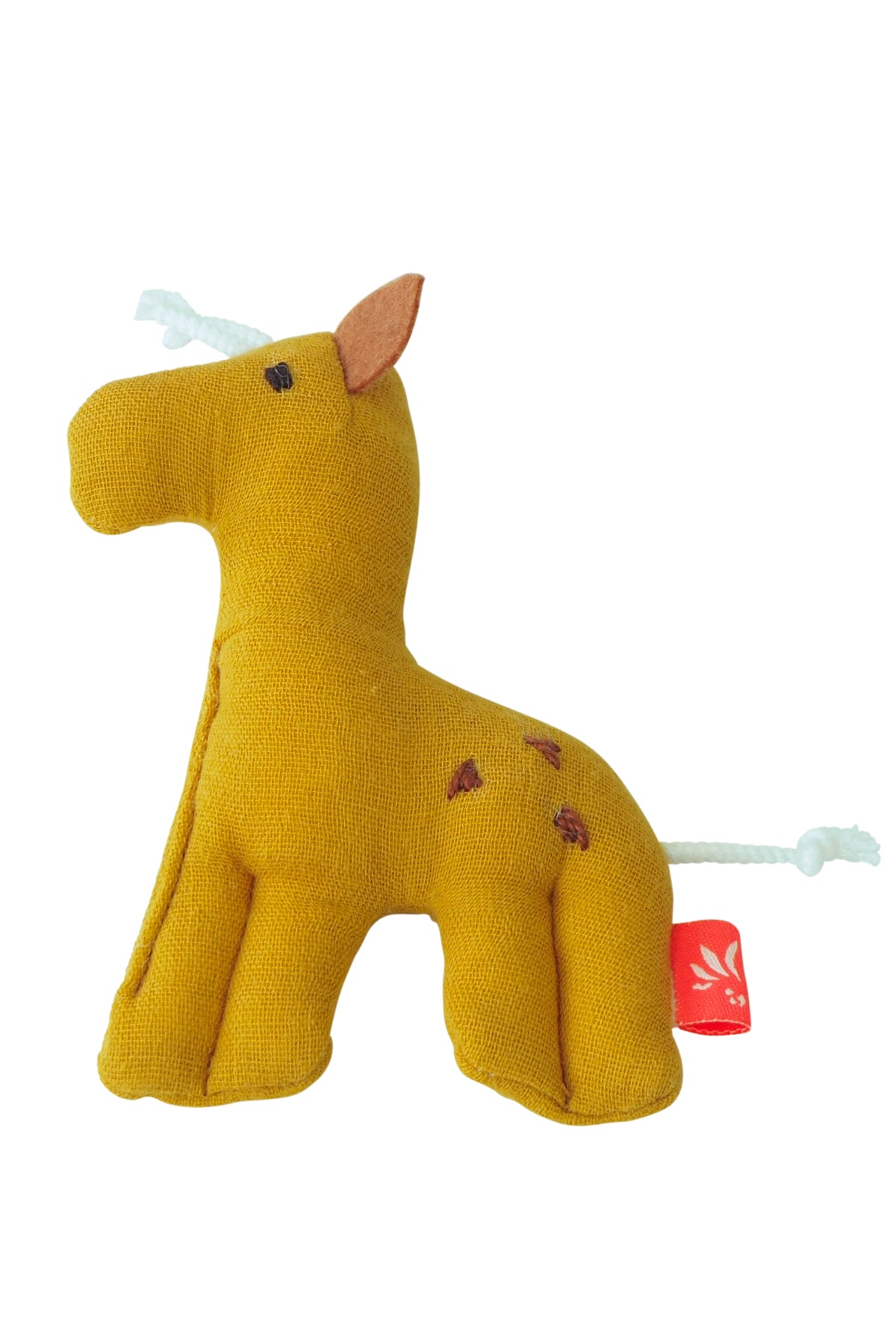 Kleine Rassel Giraffe Mustard